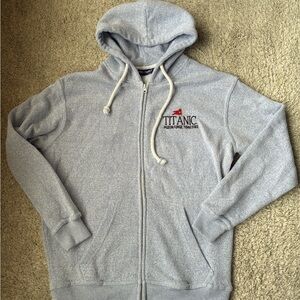 NWOT Titanic museum Pigeon Forge Zip-Up Hoodie with Embroidered Logo